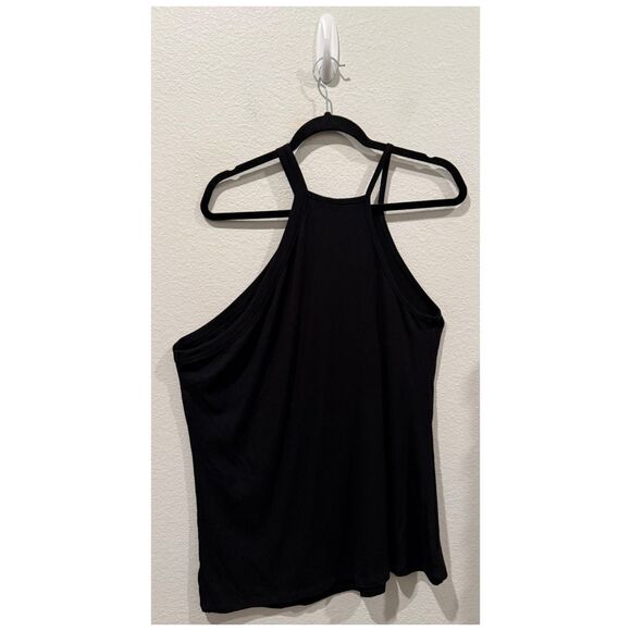 TORRID Halter Asymmetric Black Tank Top - Picture 3 of 3